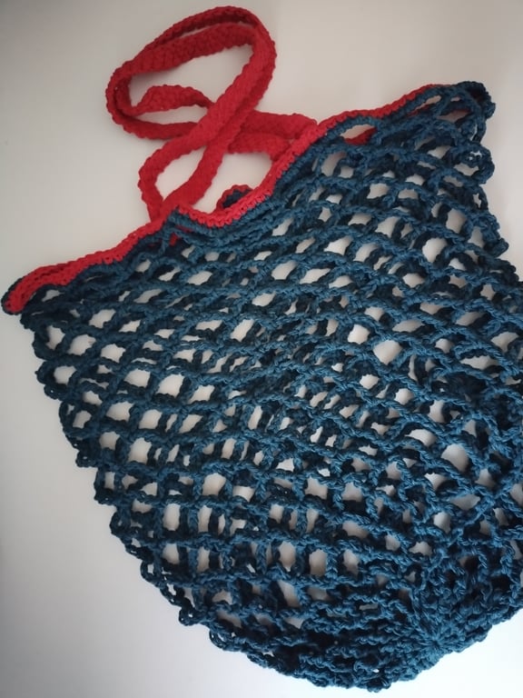 Mesh Market Bag - Bluish red