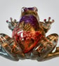 Handmade Resin Frog with Real Dried Flowers – Botanical Frog Sculpture – Unique  - Image 6