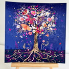 Magical Moth Tree hand finished 10x10" Giclee Art Print