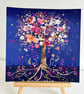 Magical Moth Tree hand finished 10x10" Giclee Art Print