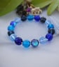 Sale-Crystal blues stretch bracelet - Image 3