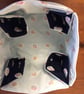 Floral fabric basket storage box with inside cones pockets  - Image 2