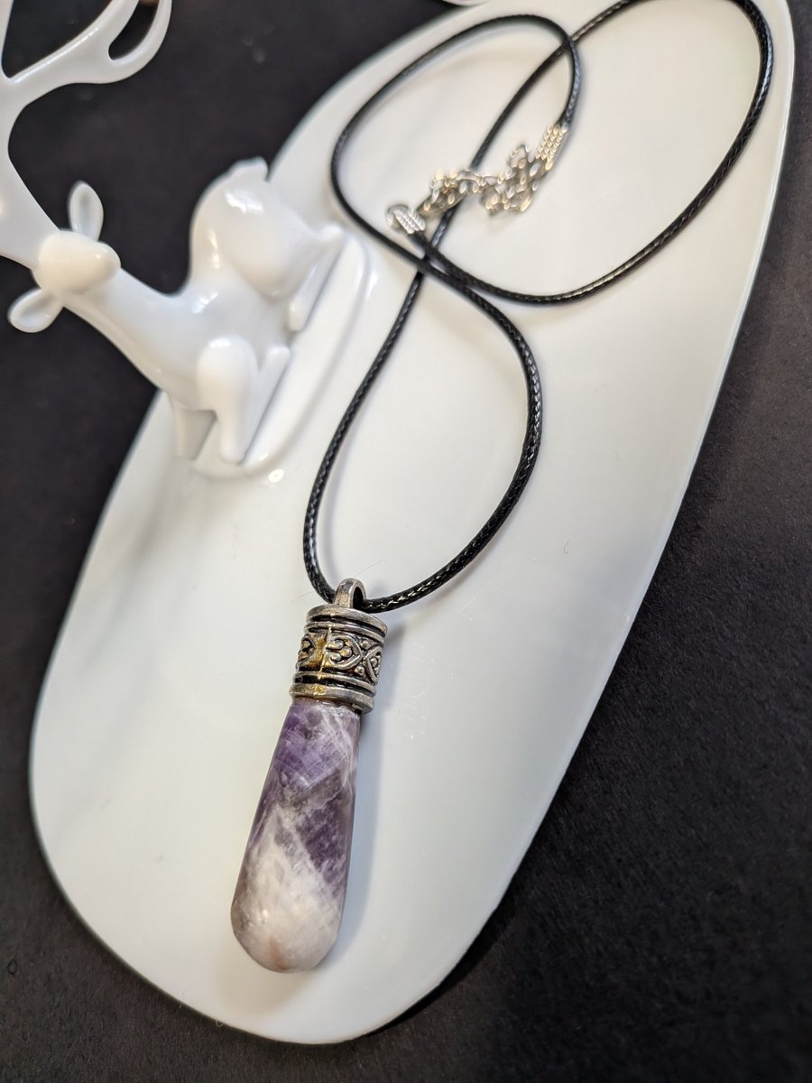 Amethyst crystal pendant