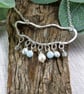 Sterling Silver Rain Cloud Necklace with Blue Gemstone Raindrops - Image 9