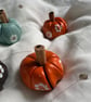 Set of 3 decorative pumpkin ornaments - Autumn Floral Home Decor - Image 4