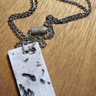 Eco Friendly Resin Pendant, Recycled Necklace