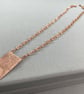 Rustic Hammered Copper Boho Pendant Necklace with Bezel Set Magnesite - Unisex - Image 7