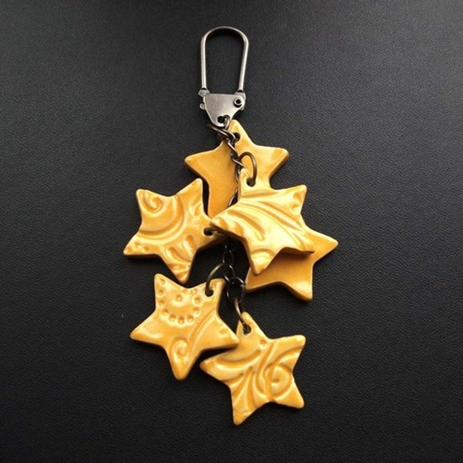 Star ceramic bag charm