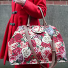 Mary Poppins bag rose tapestry carpet bag travel bag hand luggage holdall
