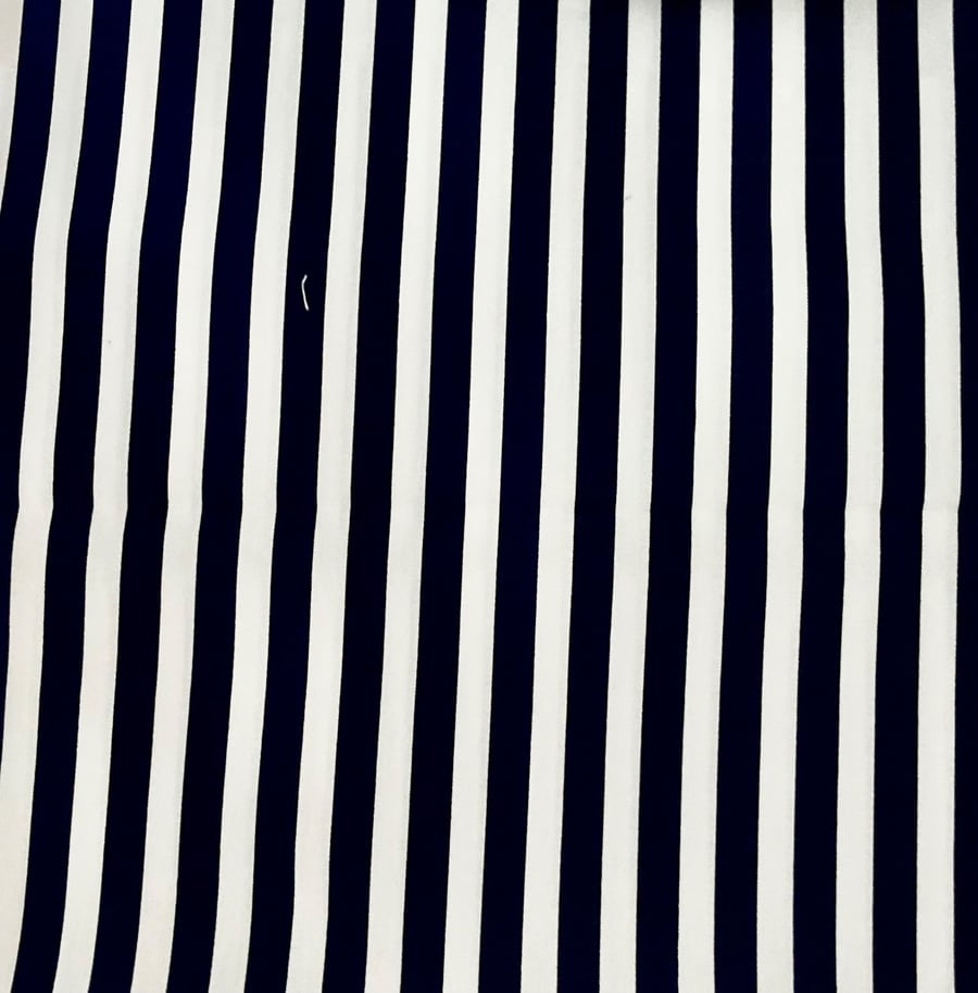 Navy Striped Fabric