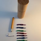 Crochet hook set with 8 hooks
