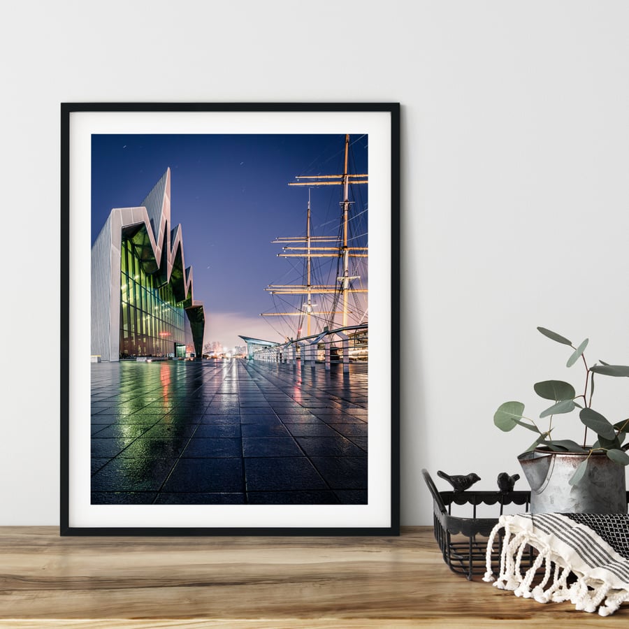 Silent night, Transport museum, Glasgow Signed mounted print