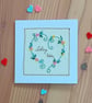 Personalised Wedding or Engagement Card with Embroidered Botanical Heart - Image 4