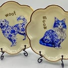 Decorative plastic wall plate set of 2