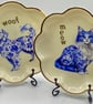 Decorative plastic wall plate set of 2