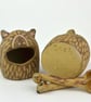 Brown bear salt pot with bee spoon - Image 3