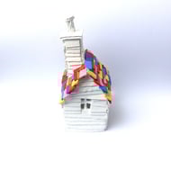 Rainbow Roof House, Cute Whimsical Fairytale Cottage READY TO SHIP
