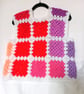 Granny crochet waistcoat- purple to pink - Image 2