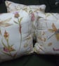  Pretty Cushion Dragonfly And Wildflower Printed Cotton Square 16Inches Zip  - Image 6