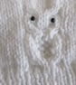 16"Chest White Baby Owl Cardigan - Image 2