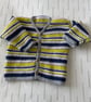 Bright striped hand knitted baby cardigan - Image 1