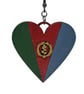 Eritrean flag earrings, love Eritrea,  loveheart jewellery, african queen,  - Image 2