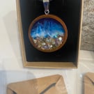 Wooden seascape pendants