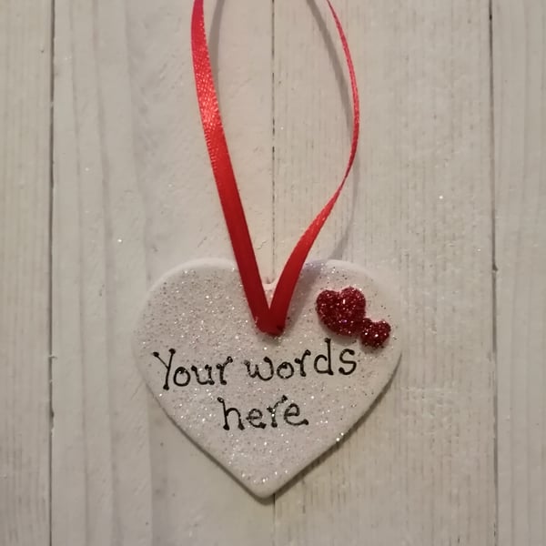 PERSONALISED Small Ceramic Heart