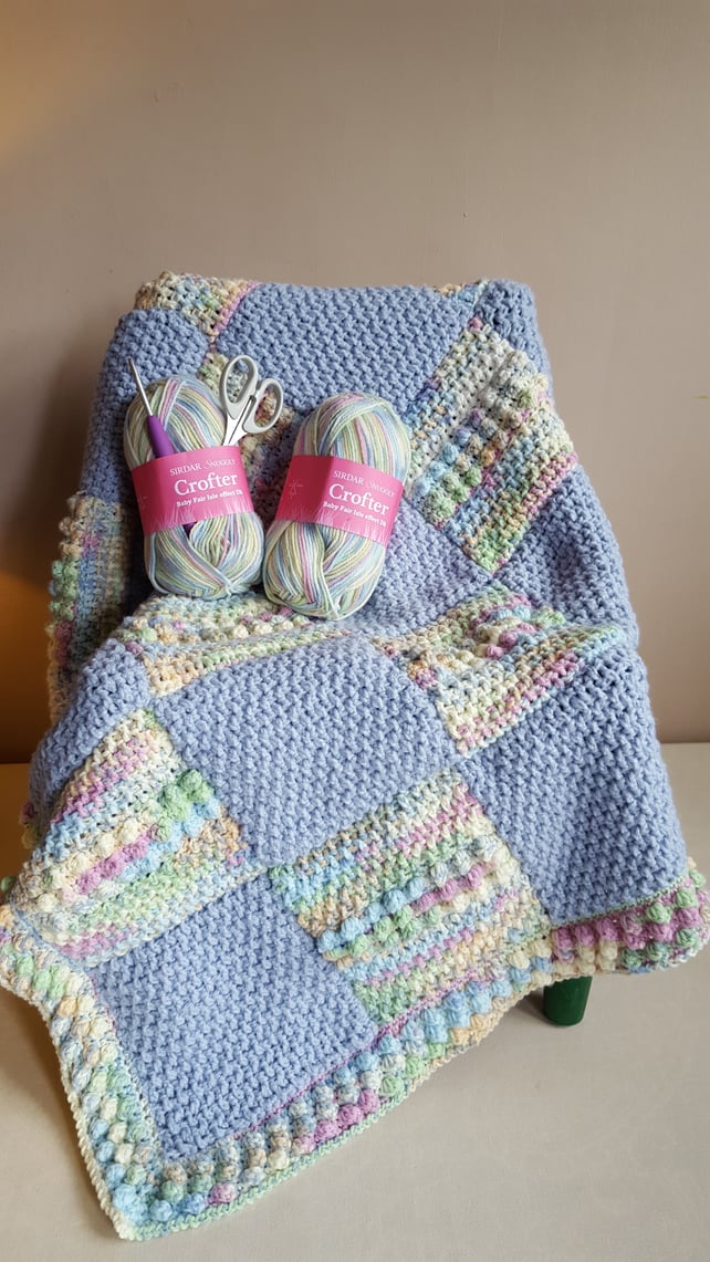 crochet blankets for sale on Folksy