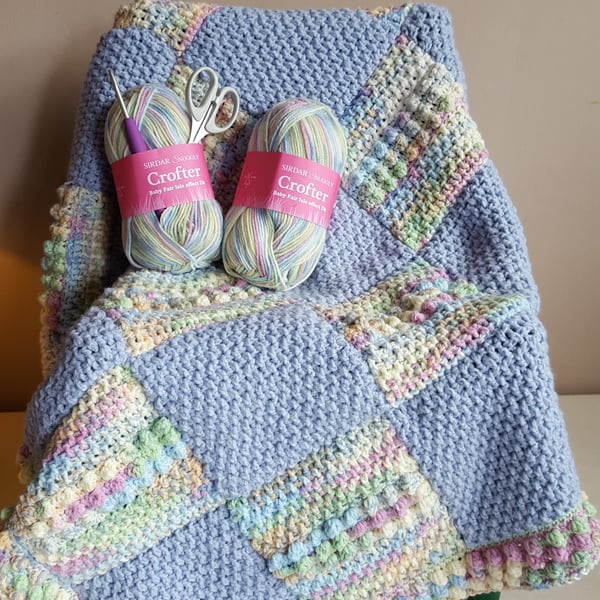 Popcorns Baby Blanket Crochet Pattern