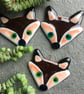 Fused glass fox cub Christmas Tree Decoration, hanging decoration, (one piece) - Image 3
