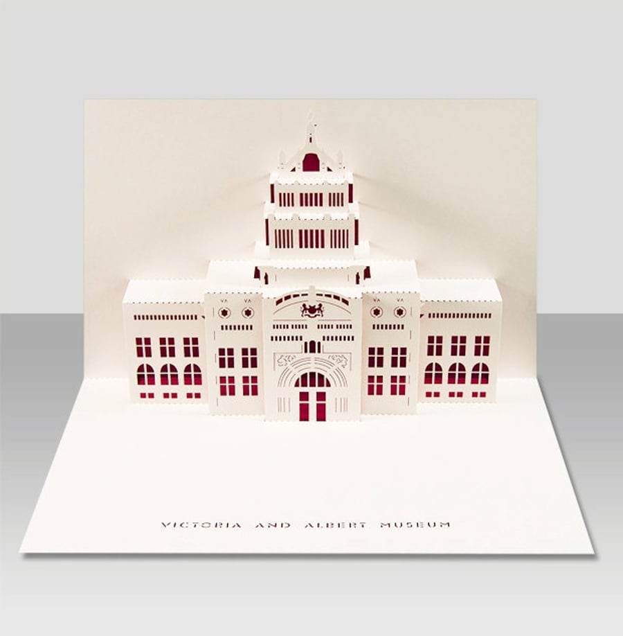V&A museum pop-up 3D card