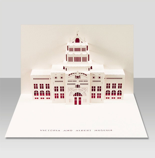 V&A museum pop-up 3D card