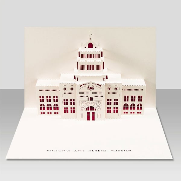 V&A museum pop-up 3D card