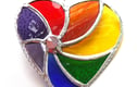 Stained Glass Suncatchers Hearts Love