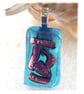 Turquoise Patchwork Dichroic Glass Pendant 196 silver plated chain - Image 1