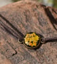 Lichen Resin Bracelet on Adjustable Cotton Cord, Hand Collected in Scotland