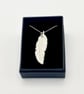 NEW! Porcelain white feather pendant - Image 1