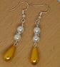 Golden Teardrop Earrings - Image 2