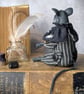 'Lumen', a black porcelain and textile mouse imp. - Image 10