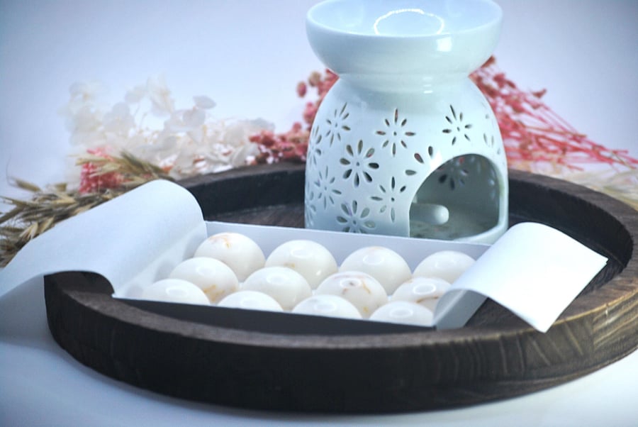 12 Water Lily, Amber & Musk Wax Melts - Gift Box - Coastal Spa Scent
