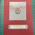 Card with metal sloth charm CH-4