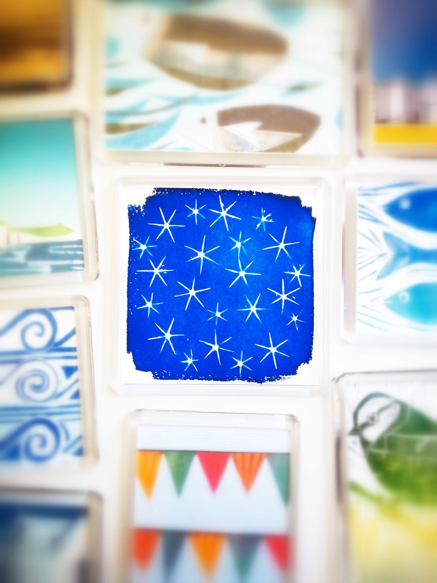 'Allium Stars' fridge magnet