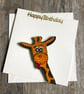 Handmade quilled giraffe card - Image 1