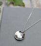 Sterling Silver Honeycomb Pattern Disc Necklace - JBJ2074 - Image 5