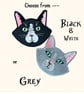 Cat face corner bookmark. Cute cat embroidered cat page keeper . - Image 4