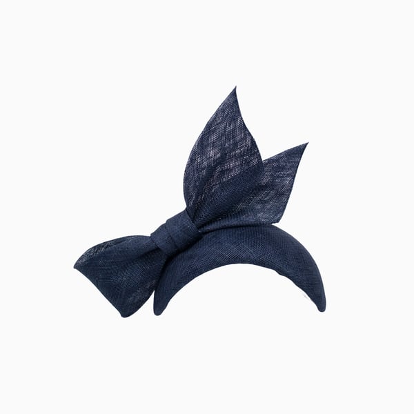 Navy Blue Wedding Fascinator Hat – Elegant Headpiece for Races, Royal Ascot