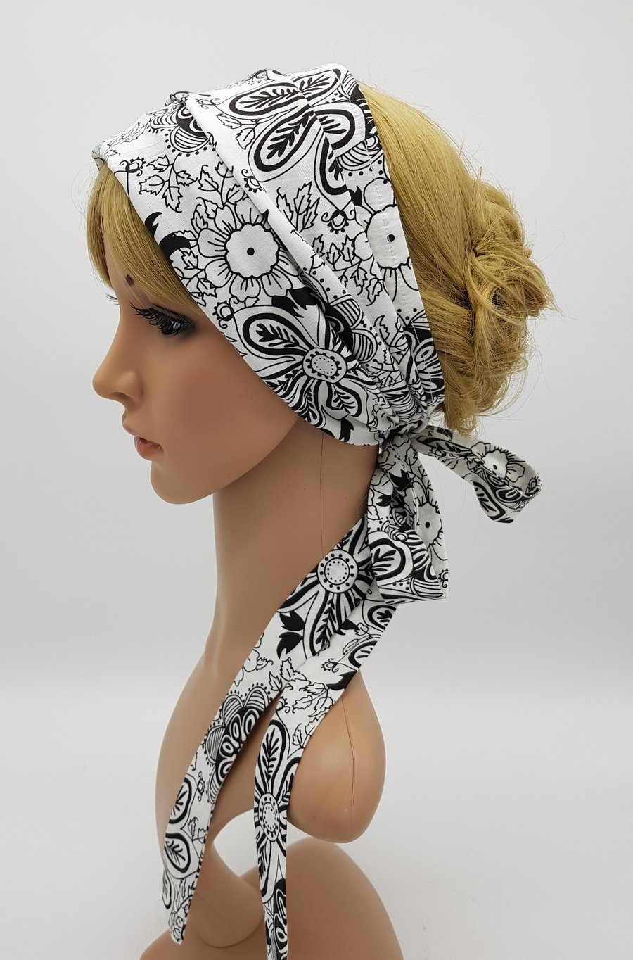 Wide hair cover for women, summer hair scarf, h - Folksy