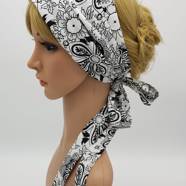 Wide hair cover for women, summer hair scarf, head scarf, headband, hair tie