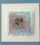 Textile Art with Hand Printed Clover Leaf  - Image 1